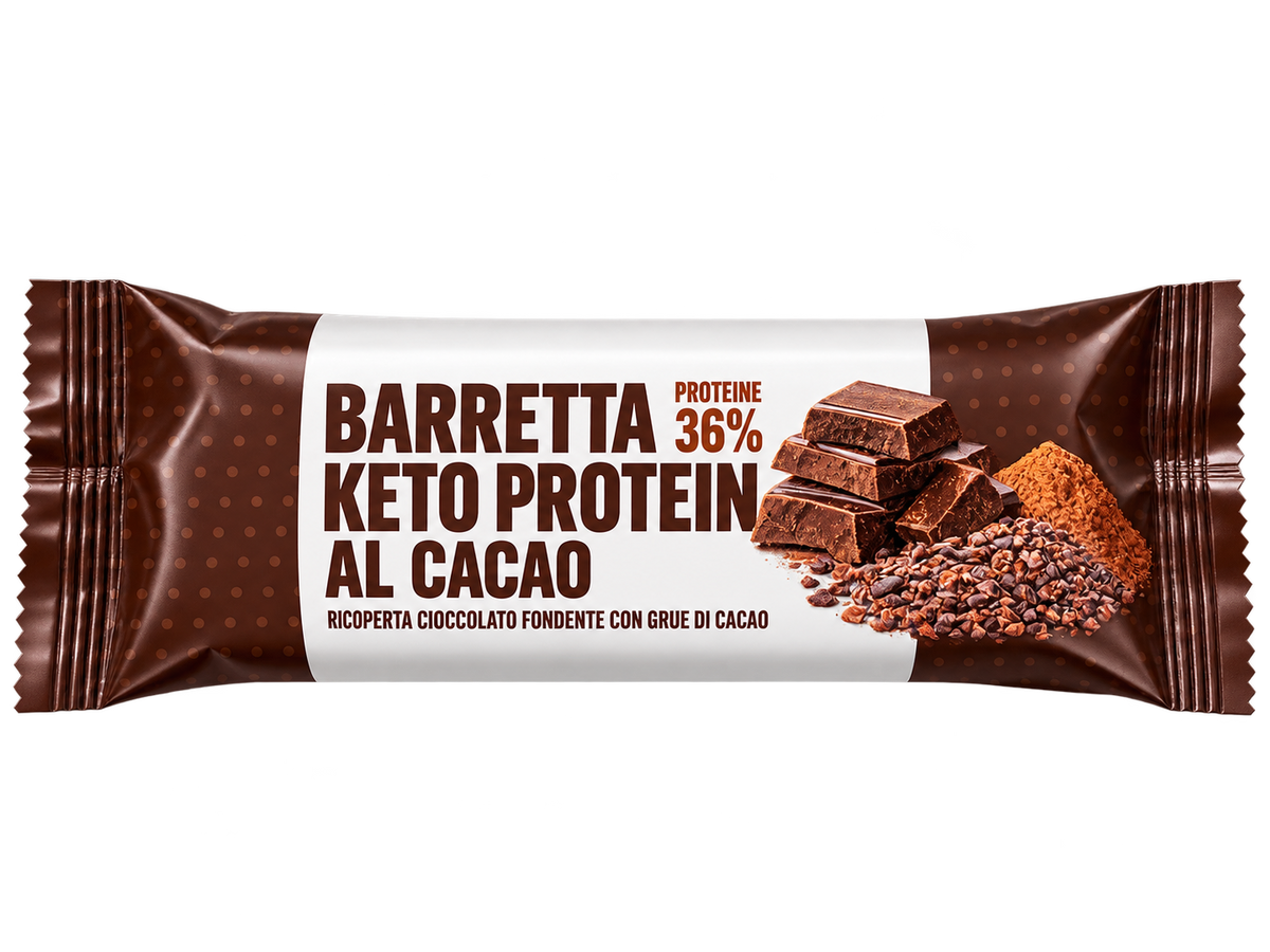Barretta Keto-Protein al Cioccolato Fondente 50g