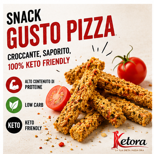 Snack Gusto Pizza Keto-Proteico 50g – Dettaglio | KETORA